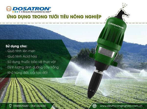 Ứng dụng bơm định lượng Dosatron trong nông nghiệp