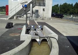 Đo lưu lượng nước thải đầu vào tự chảy trong kênh hở bằng đồng hồ đo lưu lượng Krohne